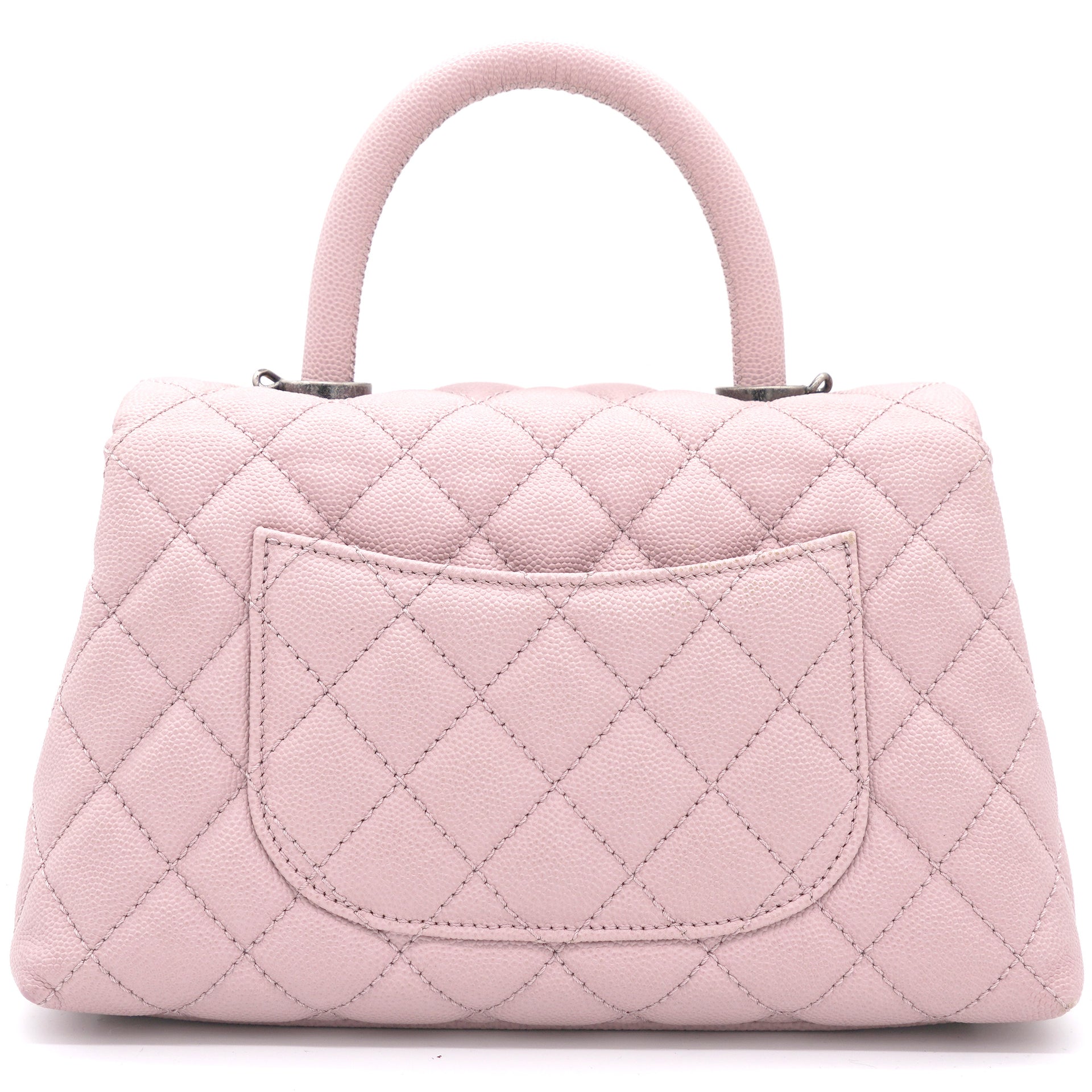 CHANEL Flap Bag with Top Handle Iridescent Grained Calfskin  Gradient  Lacquered Metal Light Pink  A92990B06817NF498  New th  Chanel bag  Bags Chanel flap bag