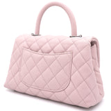 Pink Caviar Leather Small Coco Top Handle Bag