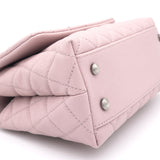 Pink Caviar Leather Small Coco Top Handle Bag