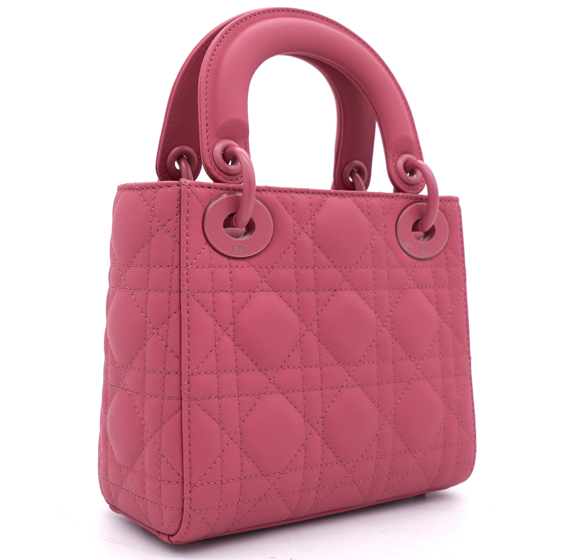 Túi Mini Lady Dior màu hồng powder da cừu 17cm best quality