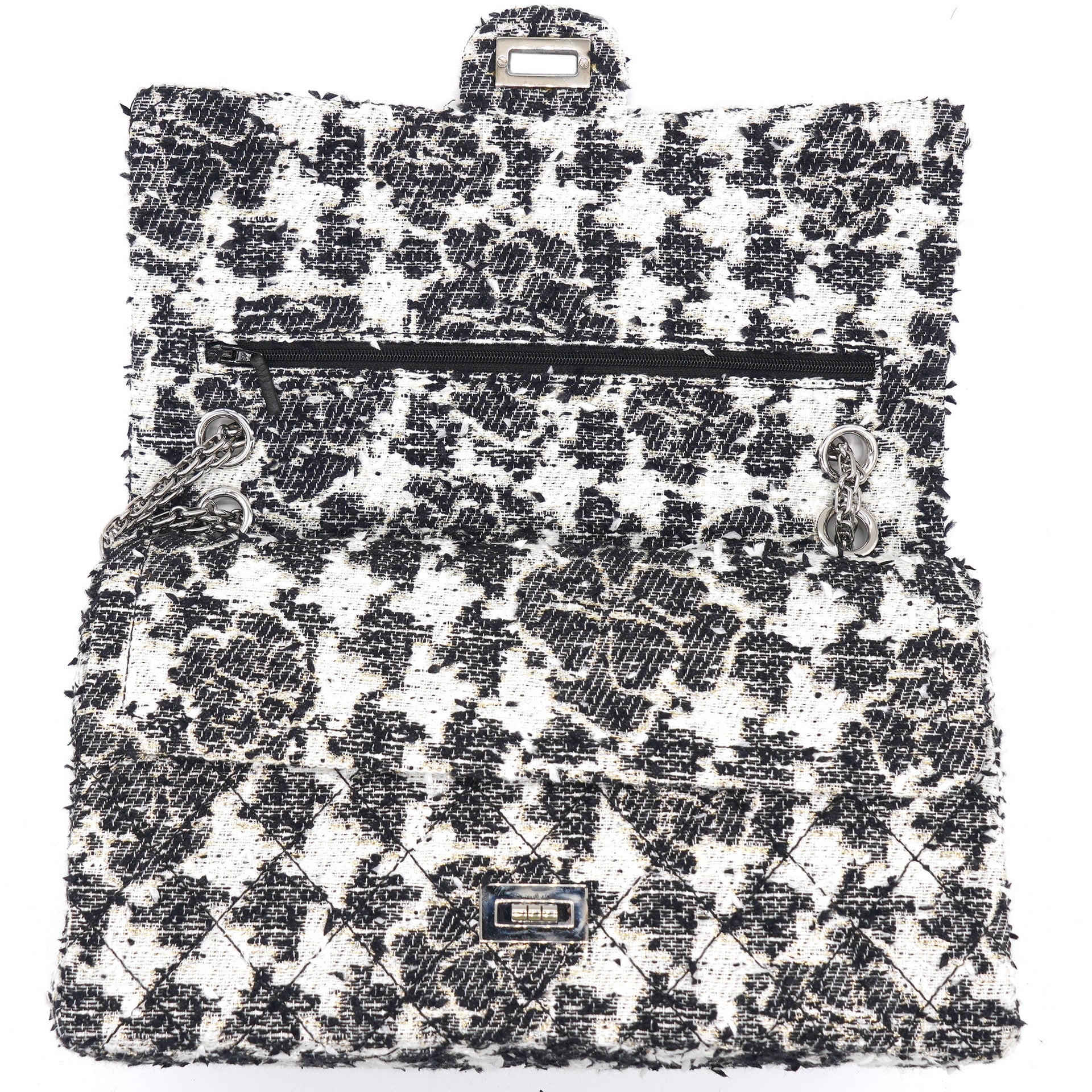 White and Black Tweed Reissue 2.55 Classic 226 Flap Bag