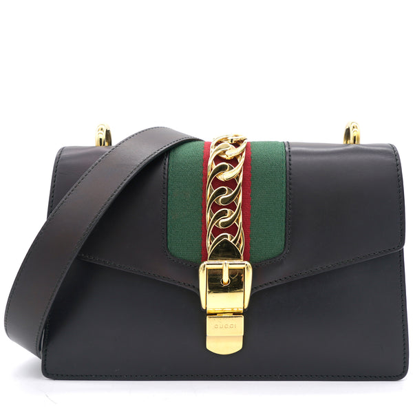 Gucci Sylvie Small Shoulder Bag Black STYLISHTOP