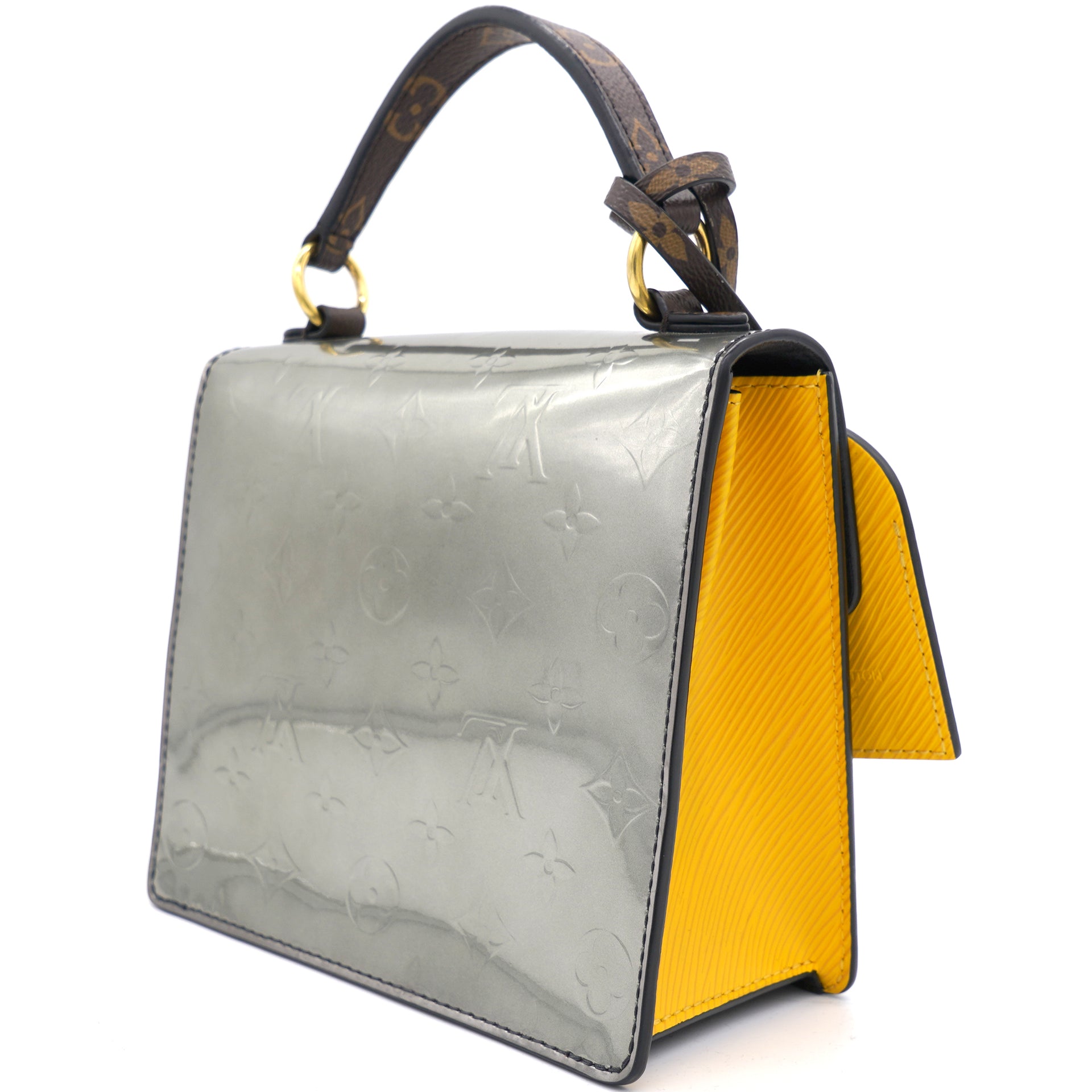 LOUIS VUITTON Monogram Vernis Spring Street Hand Bag Gris M91029 LV Auth  yk7264 Patent leather ref.959619 - Joli Closet