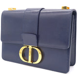 30 Montaigne Bag Navy Blue Calfskin