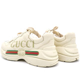 Men Rhyton Gucci Logo Leather Sneakers 6.5