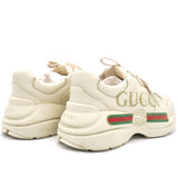 Men Rhyton Gucci Logo Leather Sneakers 6.5