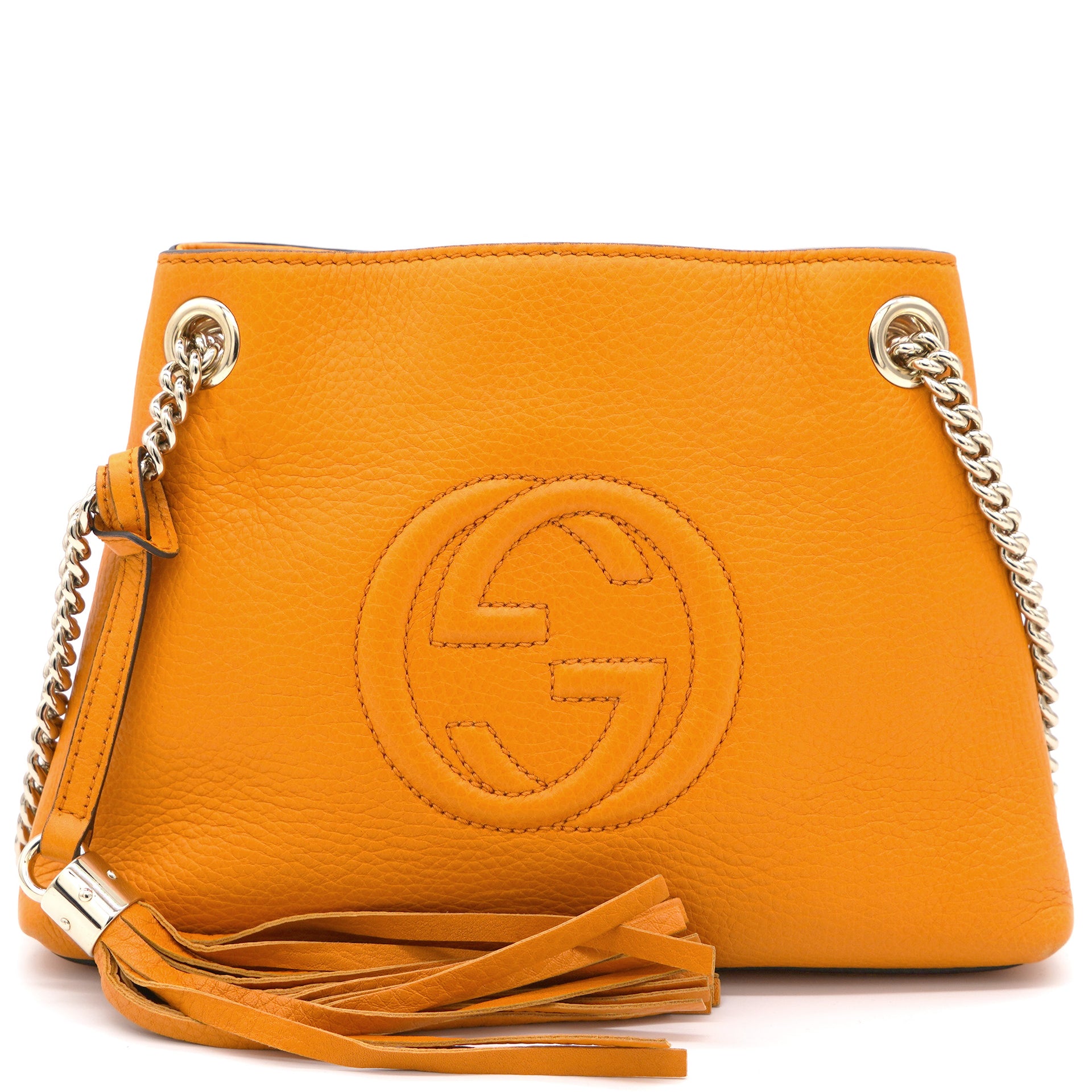 Gucci GG Burnt Orange Two-Tone Leather Shoulder Bag 648934 - Walmart.com