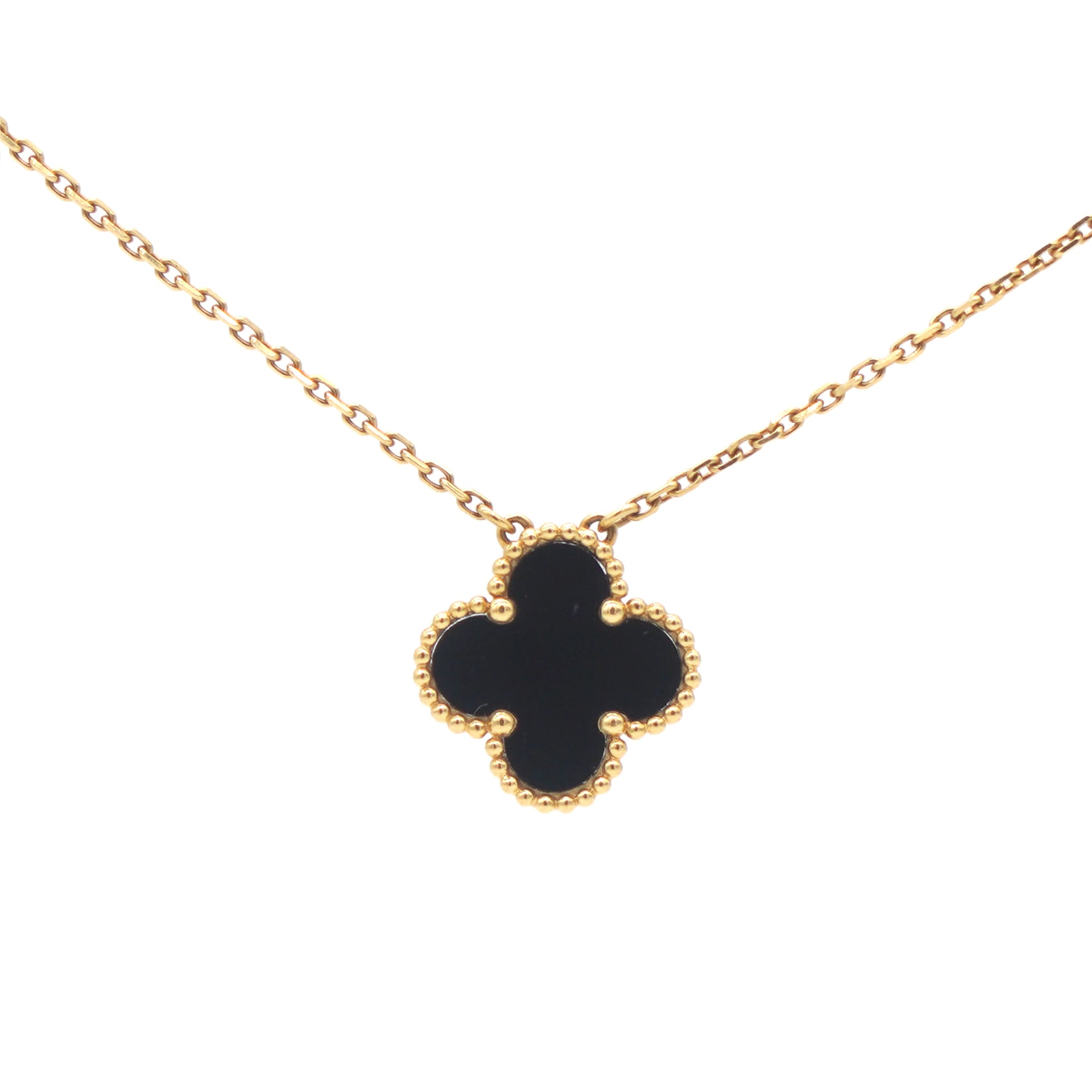 Van Cleef & Arpels Sweet Alhambra necklace, black golden color