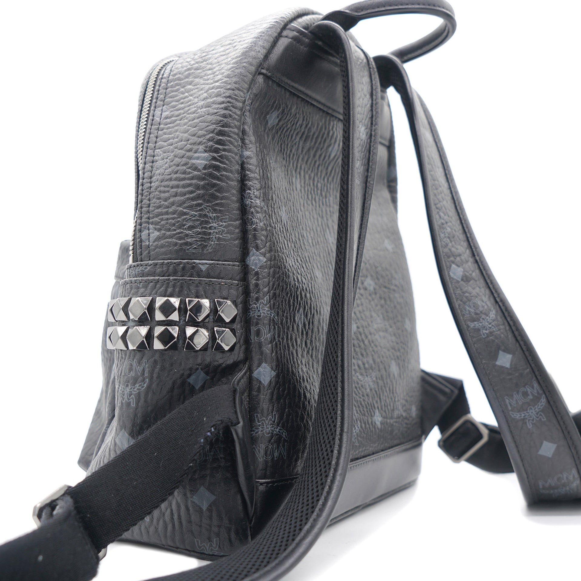 MCM Visetos Mini Stark Side Studs Backpack (Backpacks)