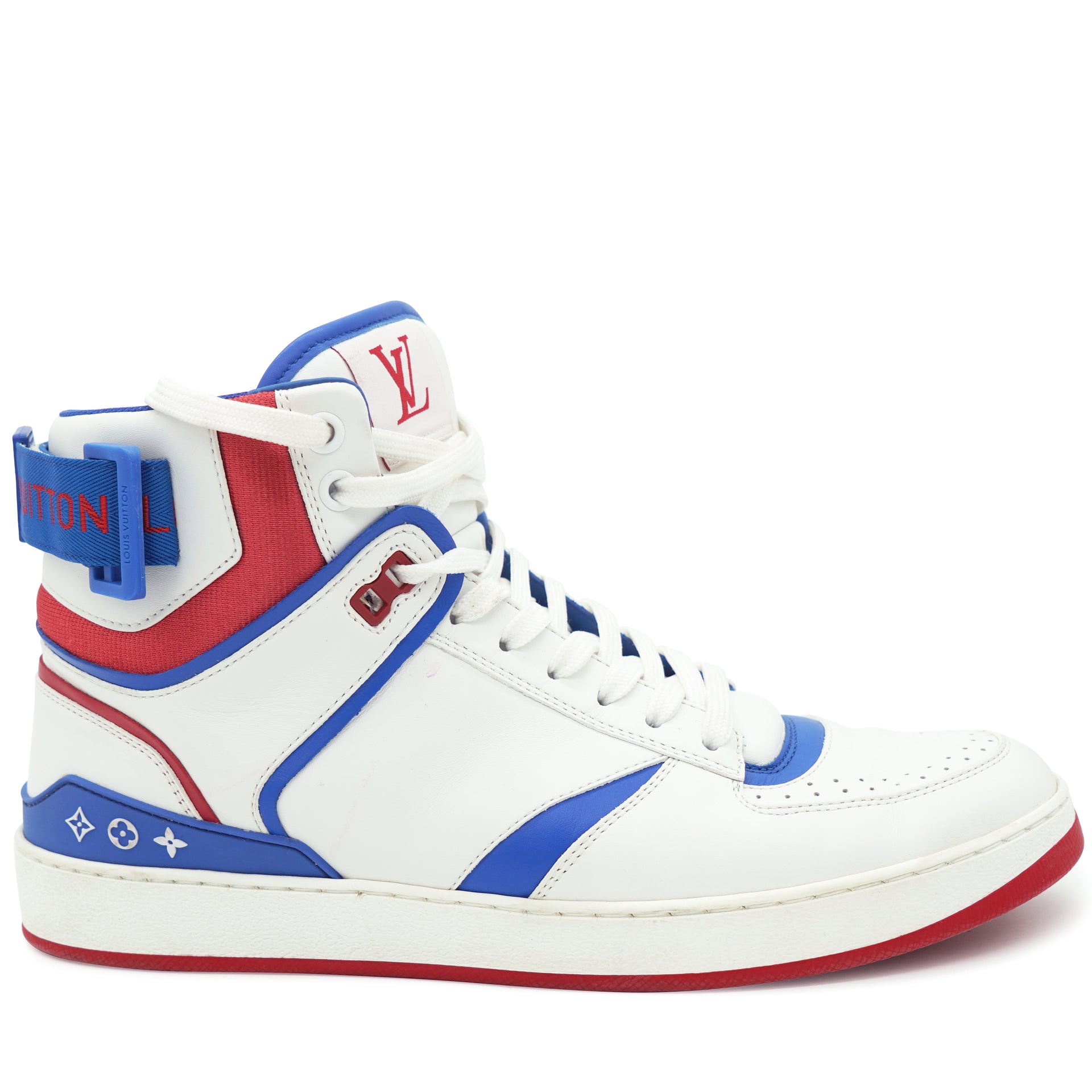 Louis Vuitton Trainer Sneaker white Blue Red for Men  Lyst