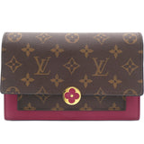 Monogram Flore Chain Wallet Fuchsia