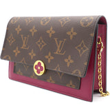 Monogram Flore Chain Wallet Fuchsia