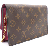 Monogram Flore Chain Wallet Fuchsia