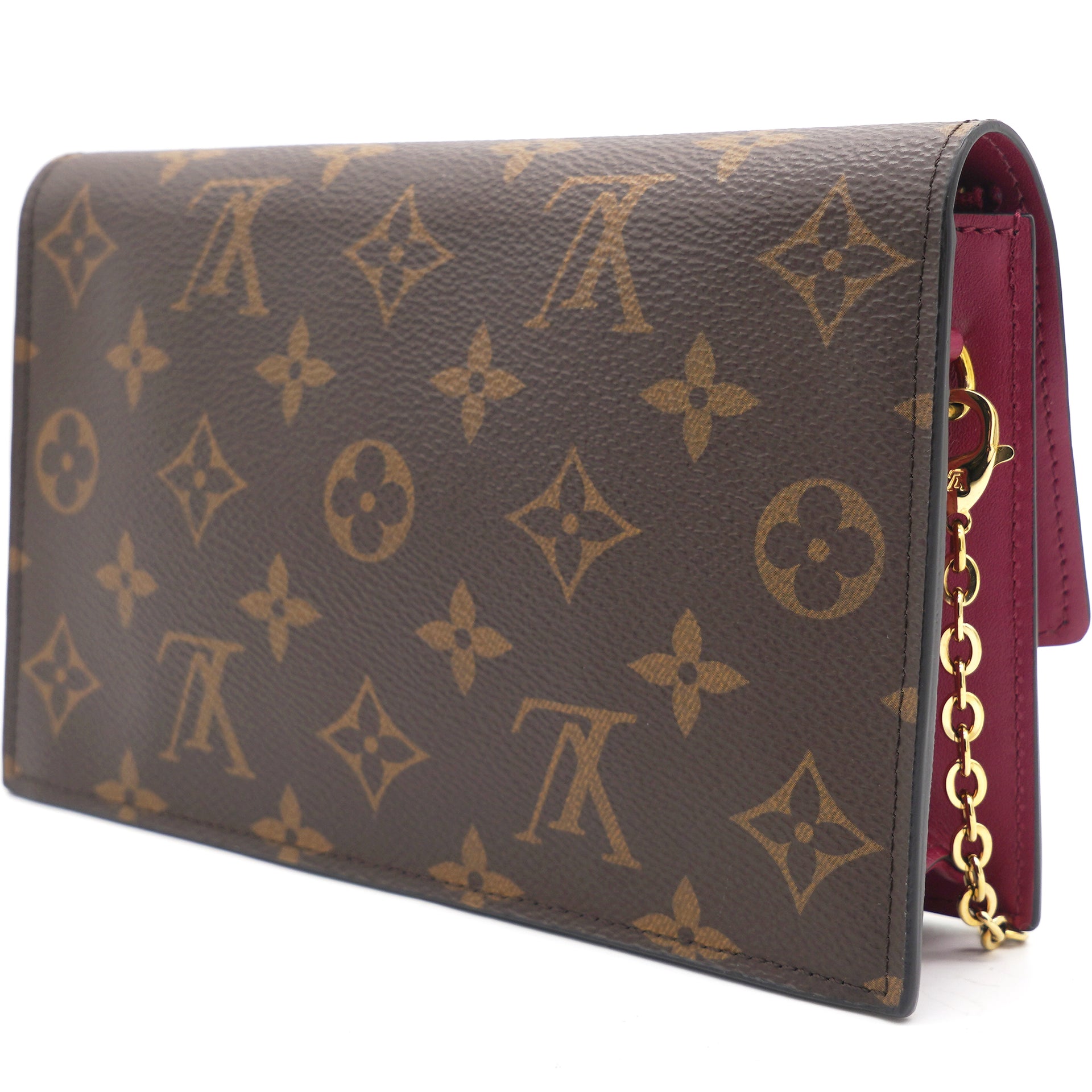 Louis Vuitton Fuchsia Monogram Canvas Flore Chain Wallet Bag  Yoogis  Closet