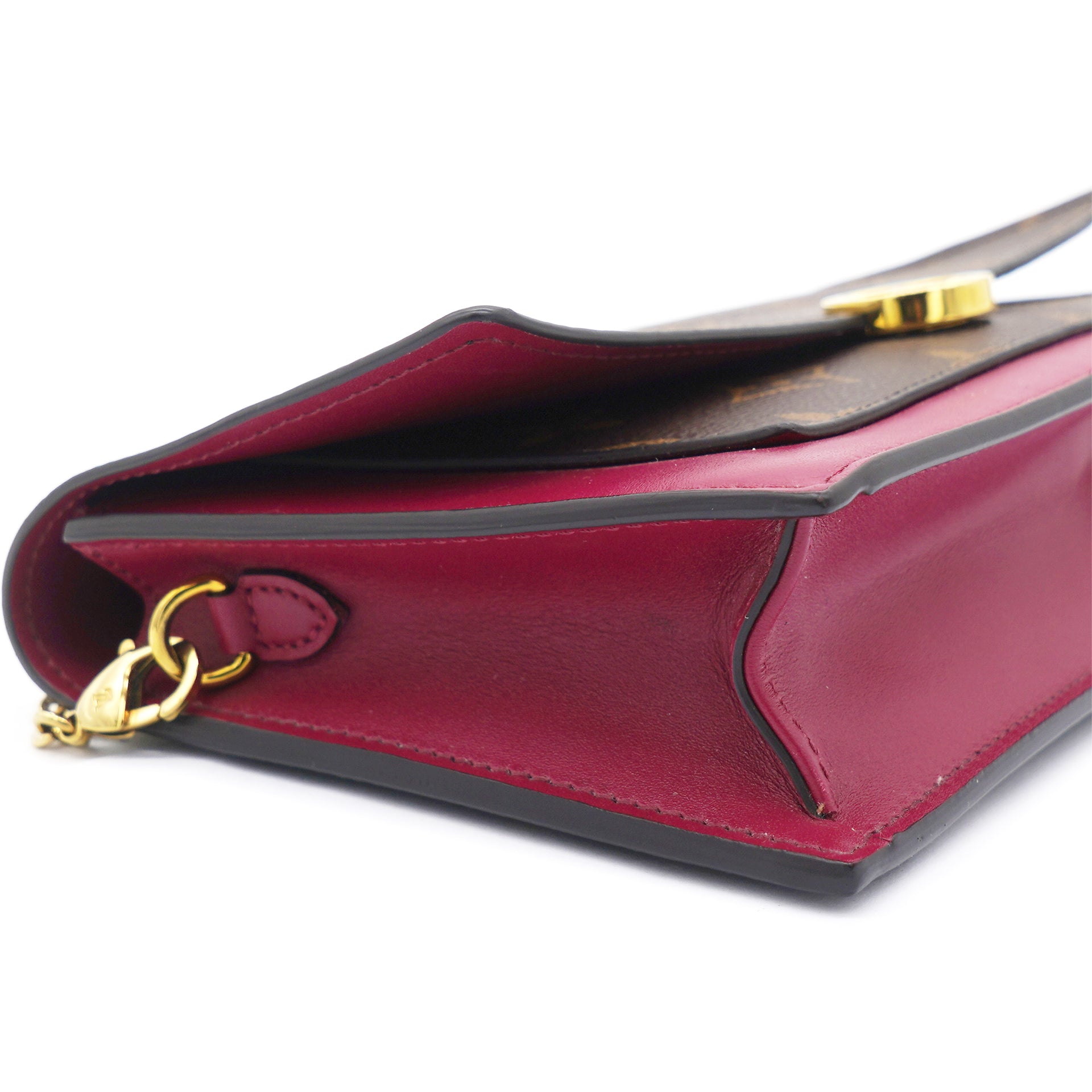 Auth Louis Vuitton Monogram Portefeuille Flore Compact Wallet M64588 Pink  3630G