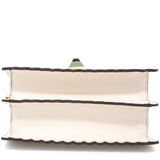 Ivory Leather Small Scalloped Kan I Shoulder Bag