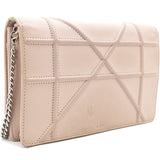 Light Pink Leather Diorama Wallet on Chain