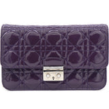 Purple Quilted Patent Miss Dior Flap Bag