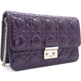 Purple Quilted Patent Miss Dior Flap Bag