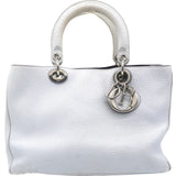 Calfskin Medium Diorissimo Bag Pearly Grey