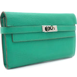 Goatskin Kelly Wallet Green