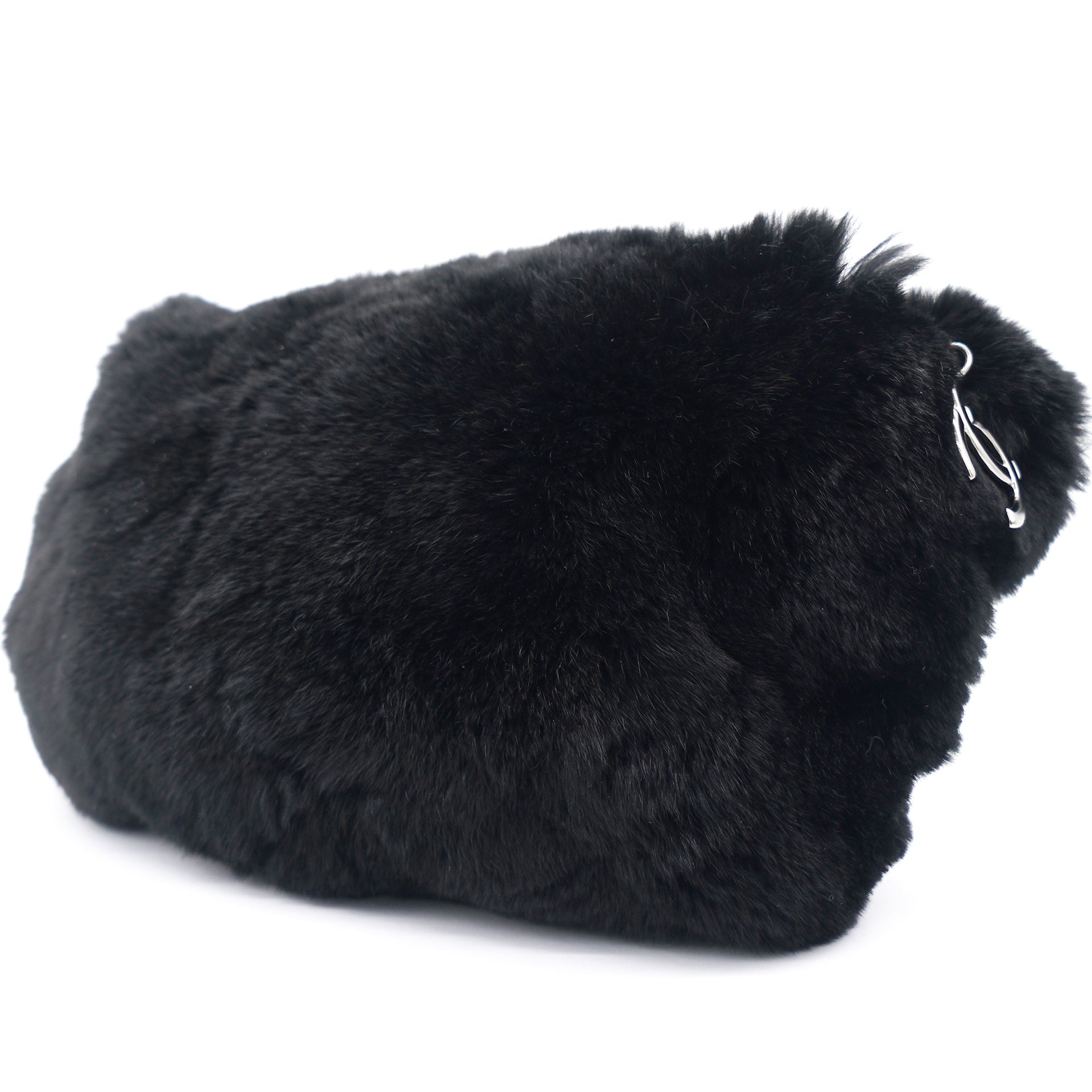 Vintage Rabbit Fur Bag Black