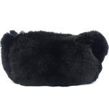 Vintage Rabbit Fur Bag Black