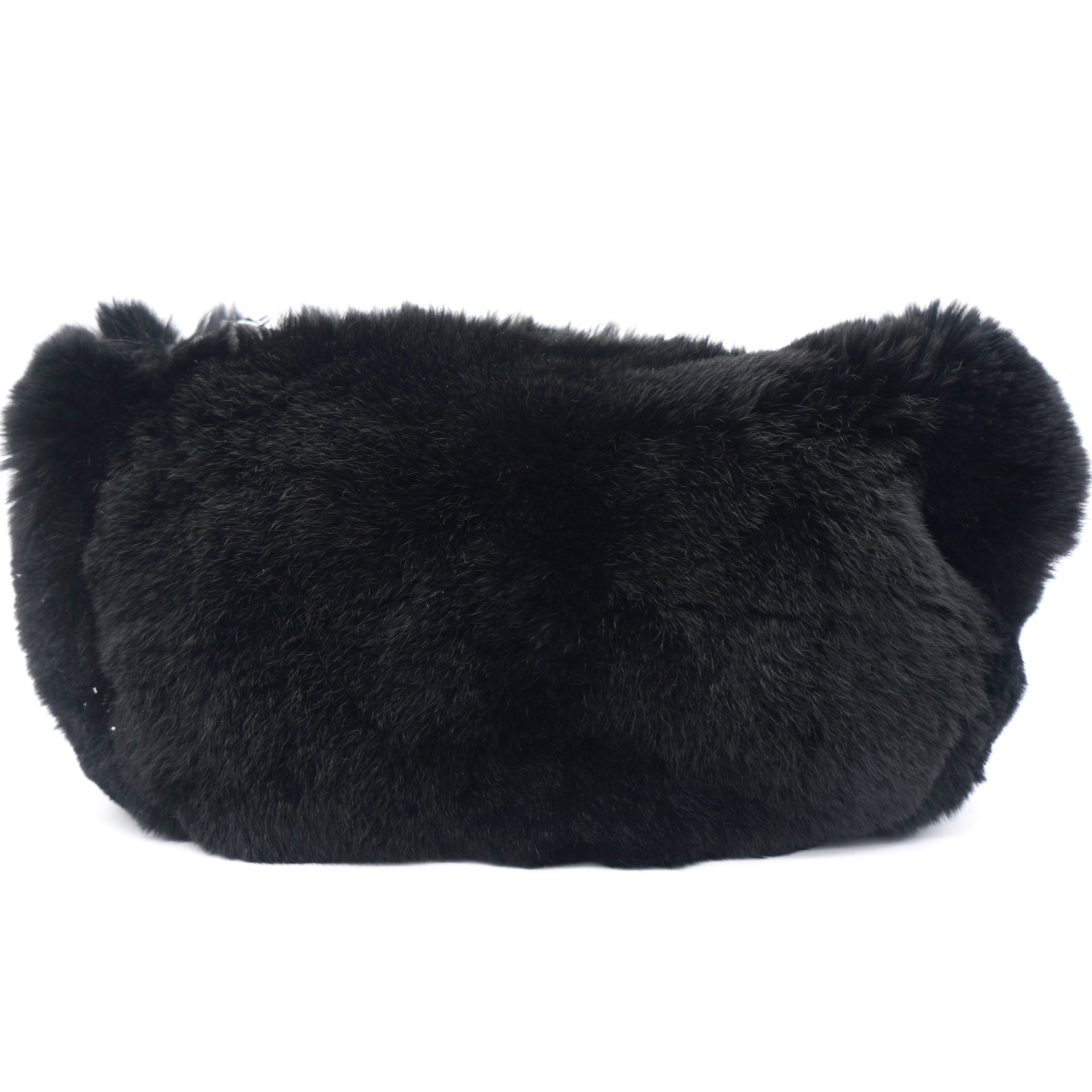 Vintage Rabbit Fur Bag Black