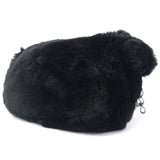 Vintage Rabbit Fur Bag Black