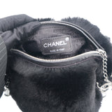 Vintage Rabbit Fur Bag Black