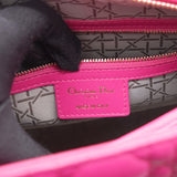 Large Lady Dior Lambskin Hand Bag Pink