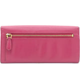 Pink Saffiano Peonia Fiocco Bow Continental Wallet