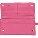 Pink Saffiano Peonia Fiocco Bow Continental Wallet