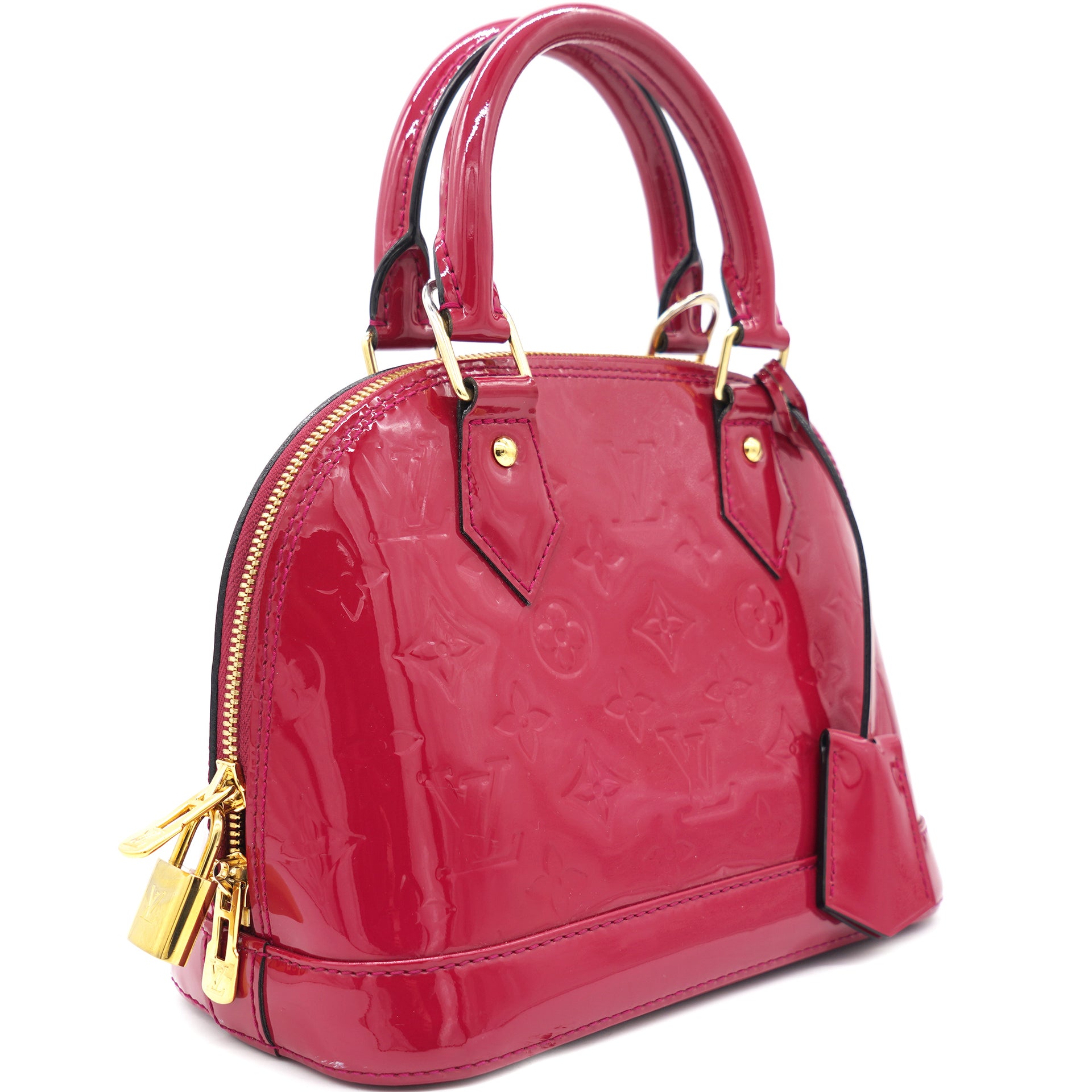Louis Vuitton Alma Shoulder Bag in Red Patent Leather