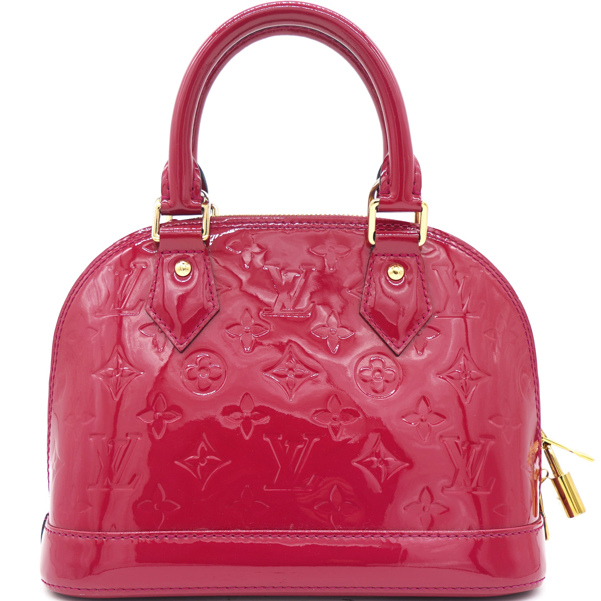 Louis Vuitton Monogram Vernis Alma PM - Red Handle Bags, Handbags