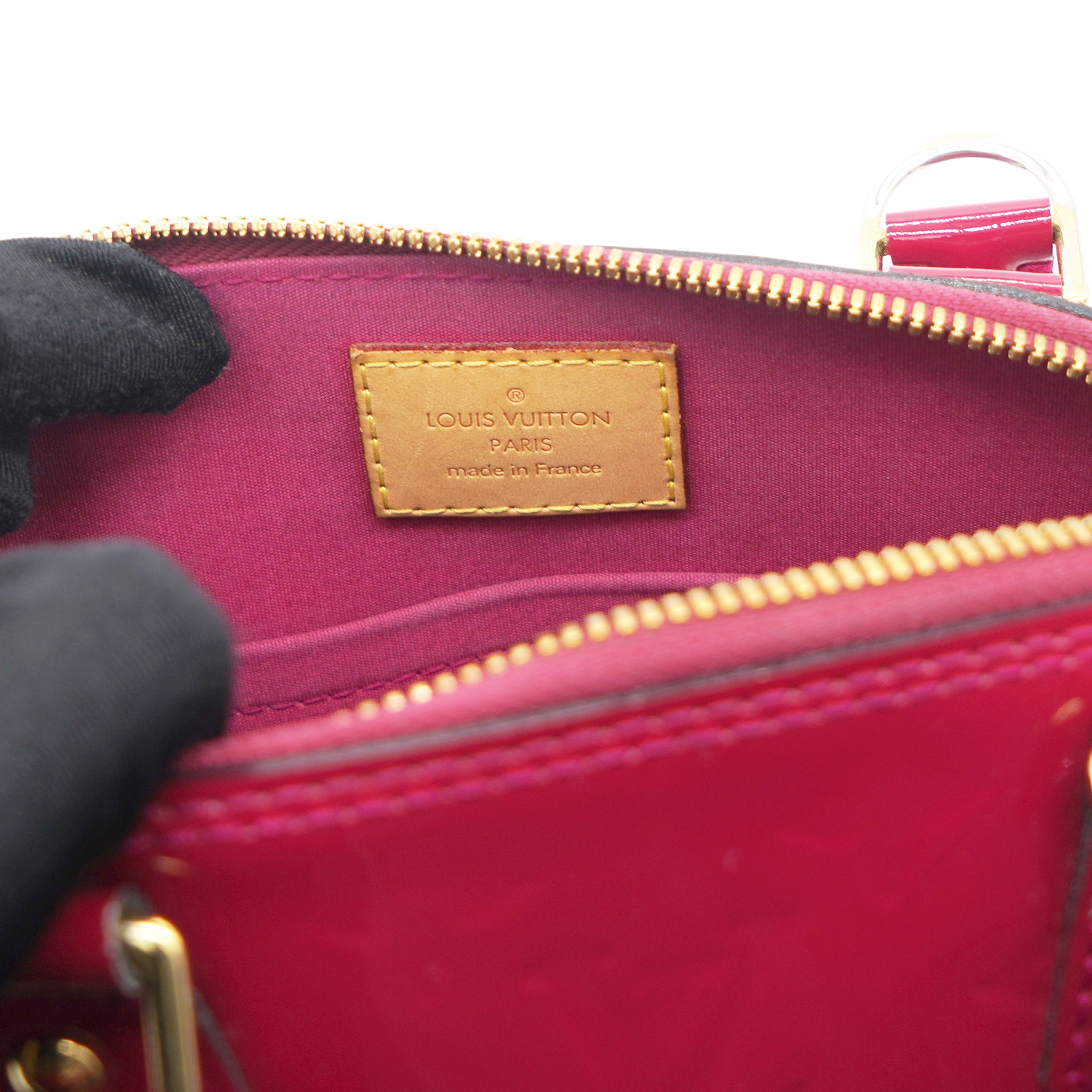 Alma BB Bag - Luxury Monogram Vernis Leather Purple