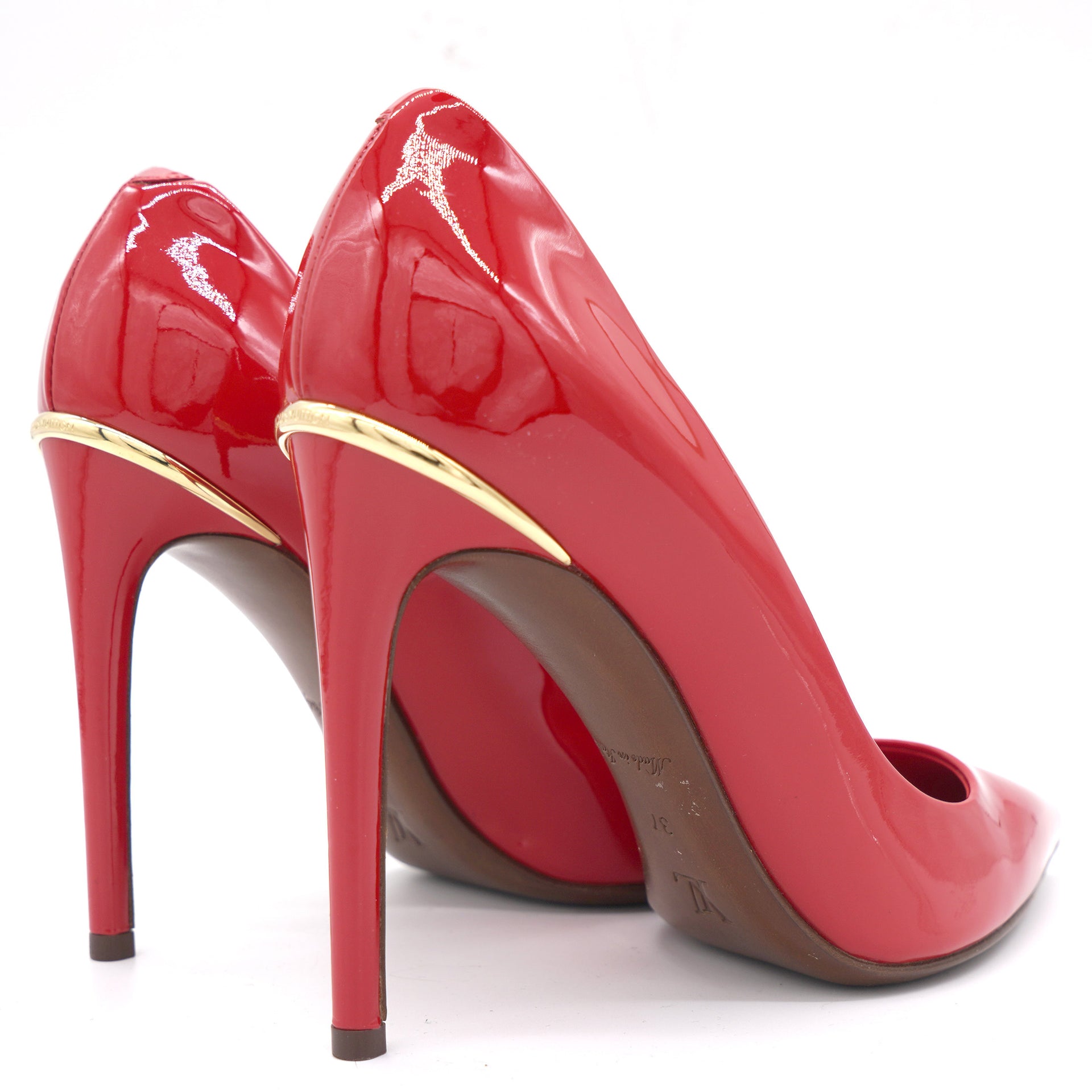 Louis Vuitton Eyeline Red Pump Heels pointed toe patent leather