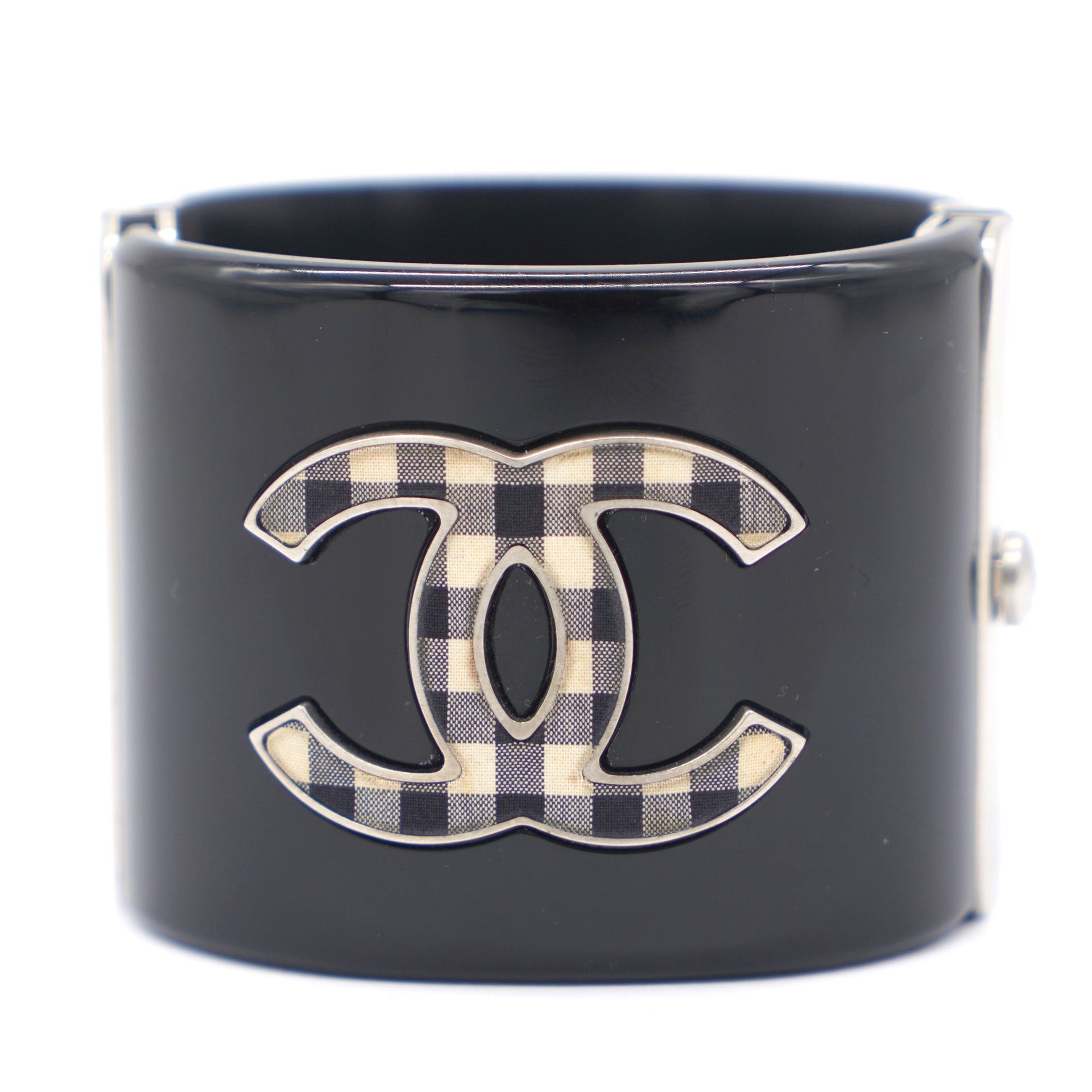 Chanel quilted Black leather cuff bracelet ref230982  Joli Closet