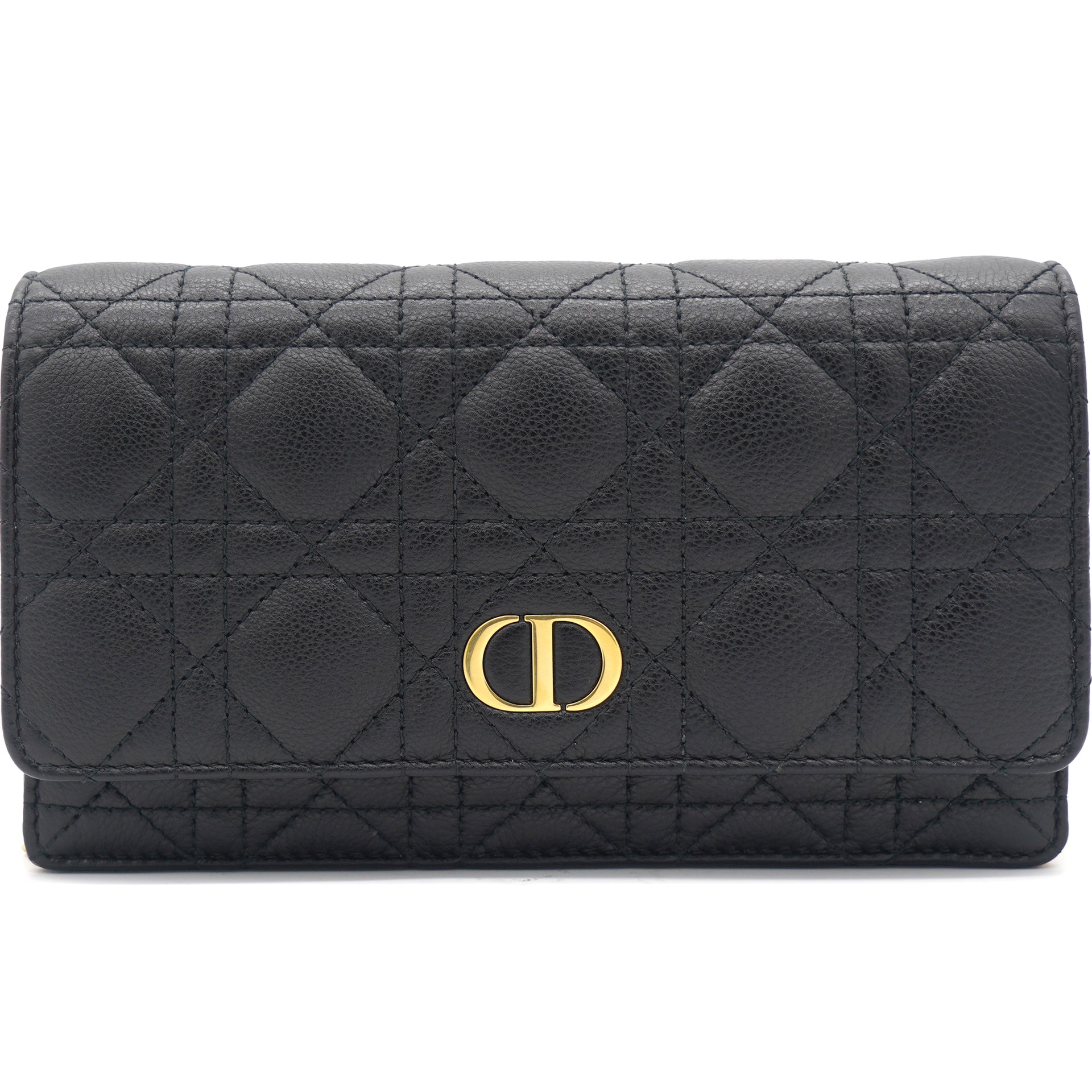 Caro Pouch Wallet on Chain Black