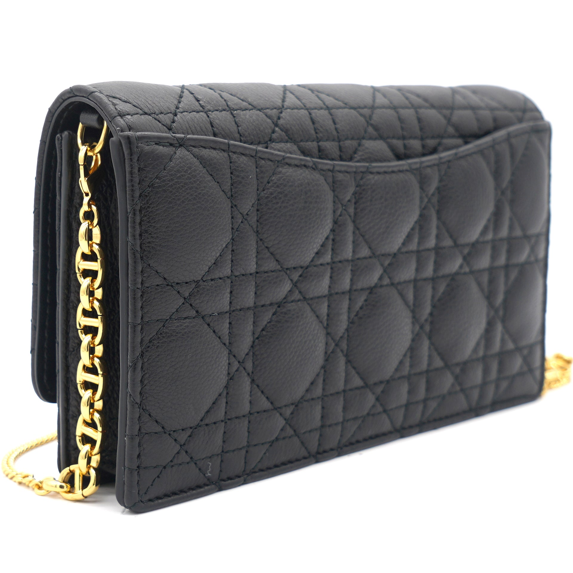 Caro Pouch Wallet on Chain Black