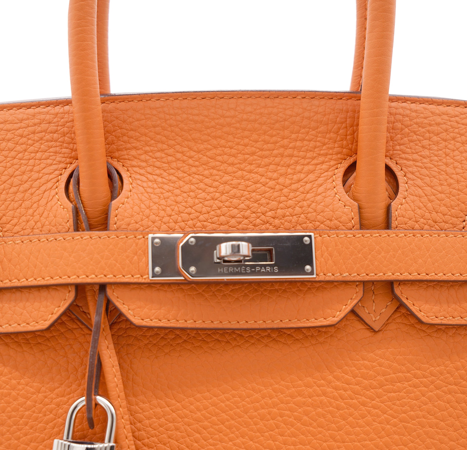 Hermès Vintage - Taurillon Clemence Birkin 30 - Orange - Leather Handbag -  Avvenice