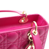 Lady Dior Pink Cannage Lambskin Medium