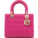 Lady Dior Pink Cannage Lambskin Medium