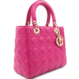 Lady Dior Pink Cannage Lambskin Medium