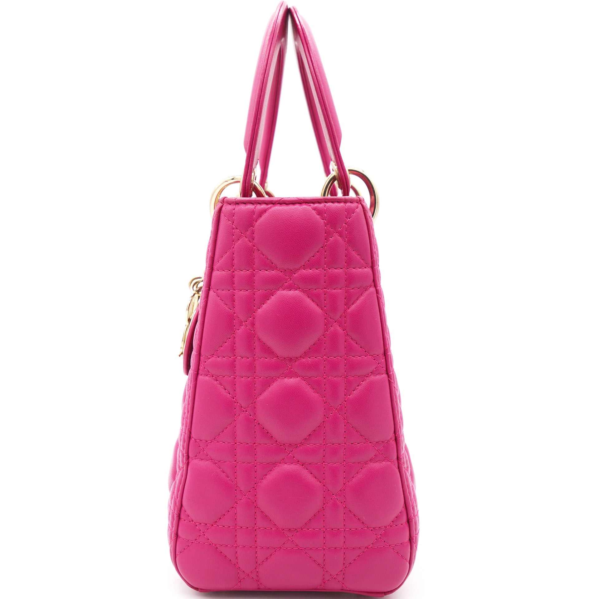 Lady Dior Pink Cannage Lambskin Medium