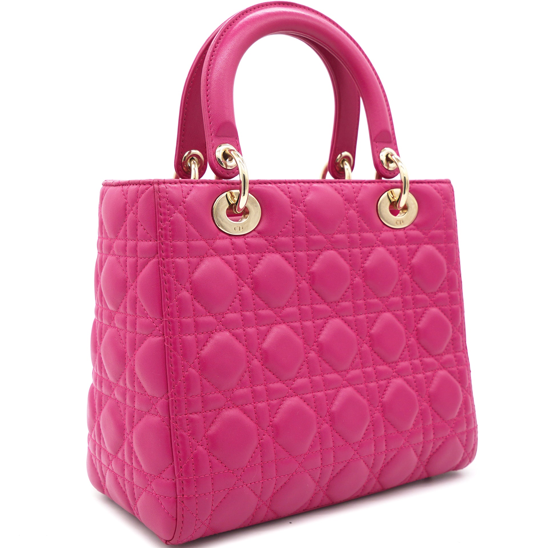 Lady Dior Pink Cannage Lambskin Medium