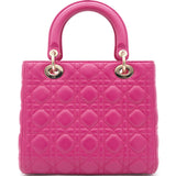 Lady Dior Pink Cannage Lambskin Medium