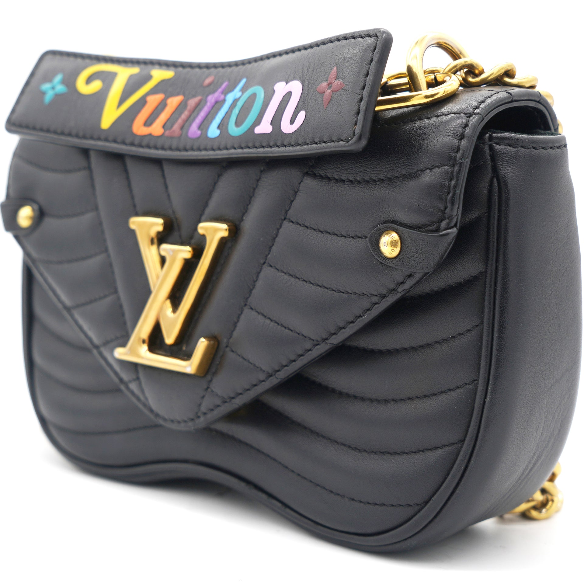 Louis Vuitton New Wave Chain Crossbody PM Black Leather