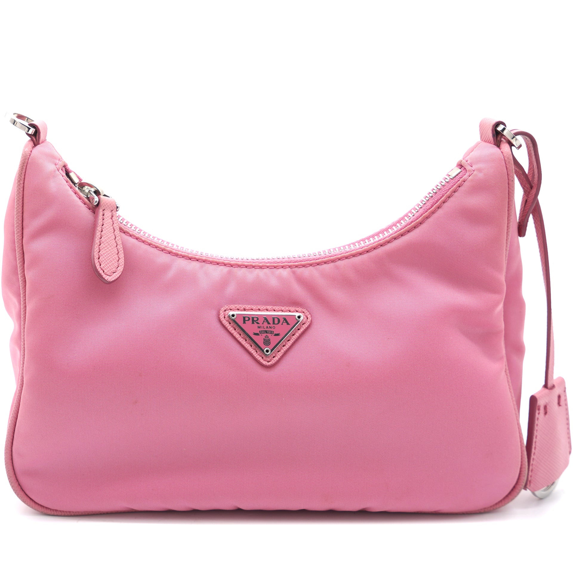 Prada - Authenticated Re-Edition 2005 Handbag - Cloth Pink Plain for Women, Very Good Condition
