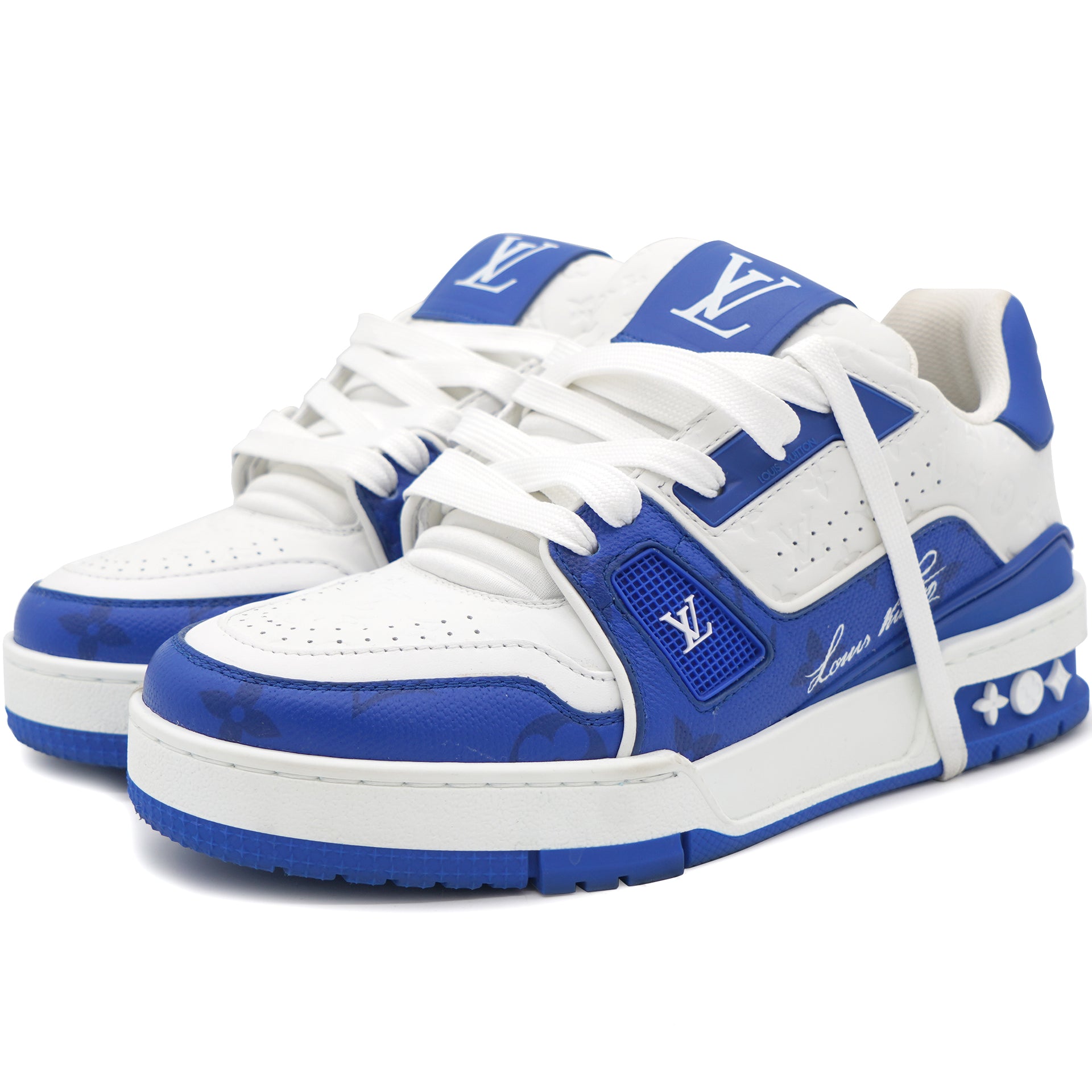 Louis Vuitton, Shoes, Louis Vuitton Trainer Sneaker White Red Blue 2